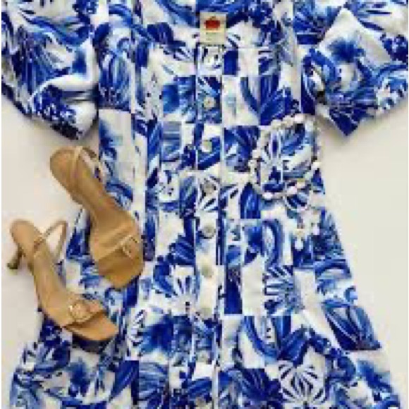 FARM Rio blue floral dress - Picture 6 of 9